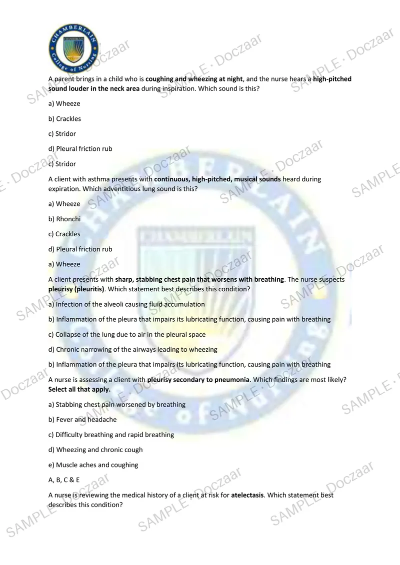 Preview page 30 of NR 302 exam 3 NEWEST TEST EXAM 180 COMPREHENSIVE QUESTIONS /FREQUENTLY MOST TESTED QUESTIONS AND VERIFIED SOLUTIONS/GE