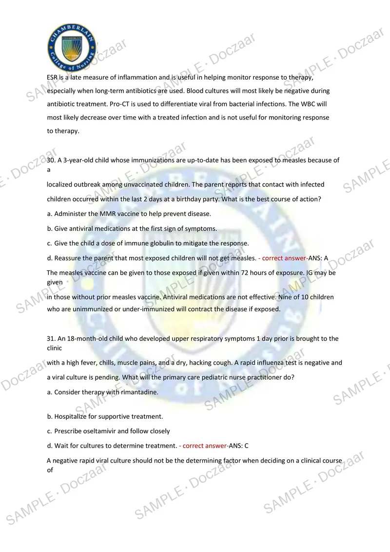 Preview page 128 of BURNS PEDIATRIC FINAL EXAM 2026/2027 | 550 HIGH-YIELD QUESTIONS & VERIFIED ANSWERS | LATEST TESTBANK | RECENT & MOST TES