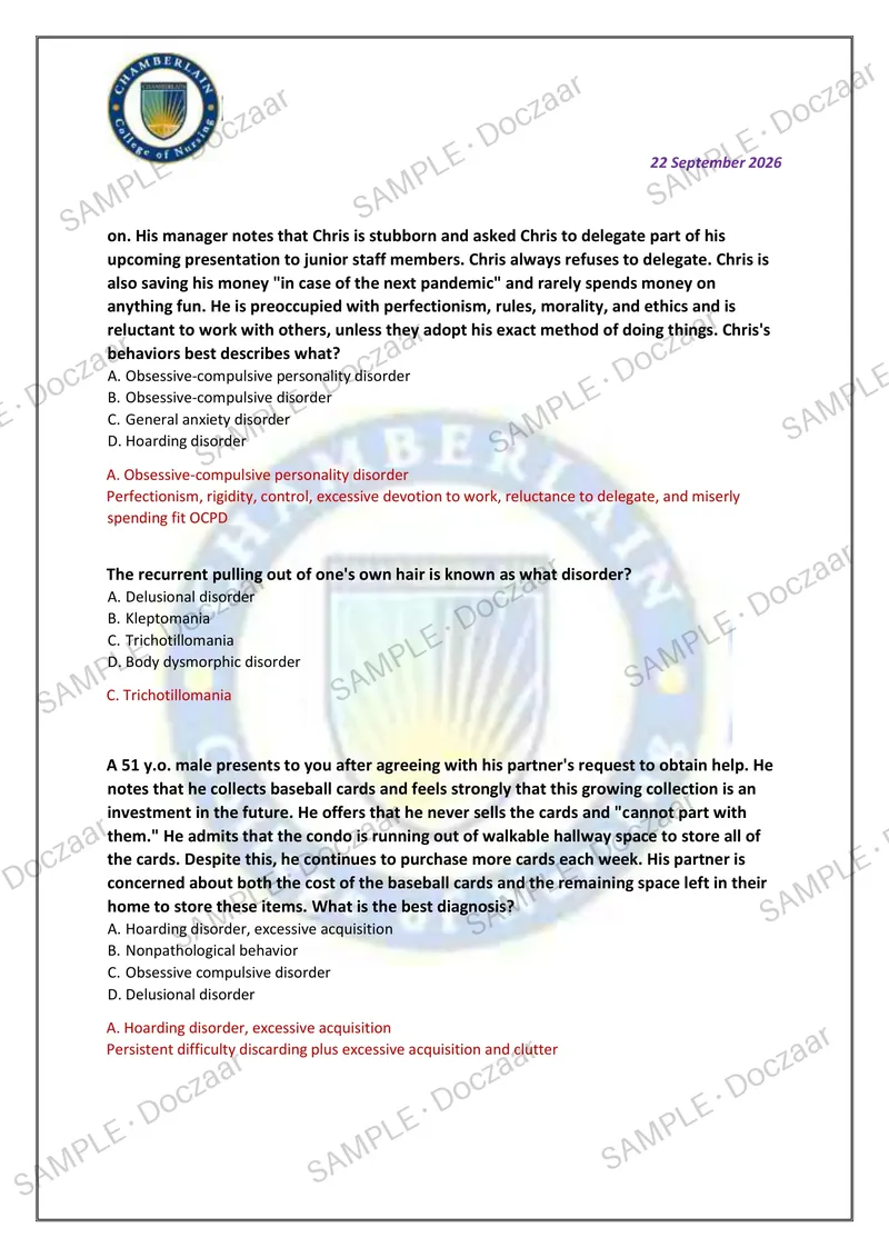 Preview page 15 of NR 607 CEA EXAM 2026/2027 | 150 HIGH-YIELD QUESTIONS & VERIFIED ANSWERS | WITH EXPLANATIONS | LATEST TEST PREP | RECENT