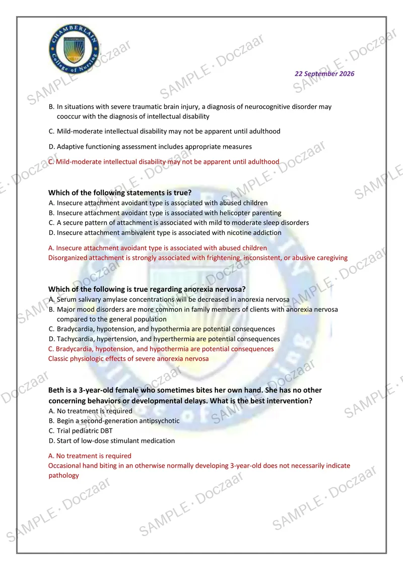 Preview page 20 of NR 607 CEA EXAM 2026/2027 | 150 HIGH-YIELD QUESTIONS & VERIFIED ANSWERS | WITH EXPLANATIONS | LATEST TEST PREP | RECENT