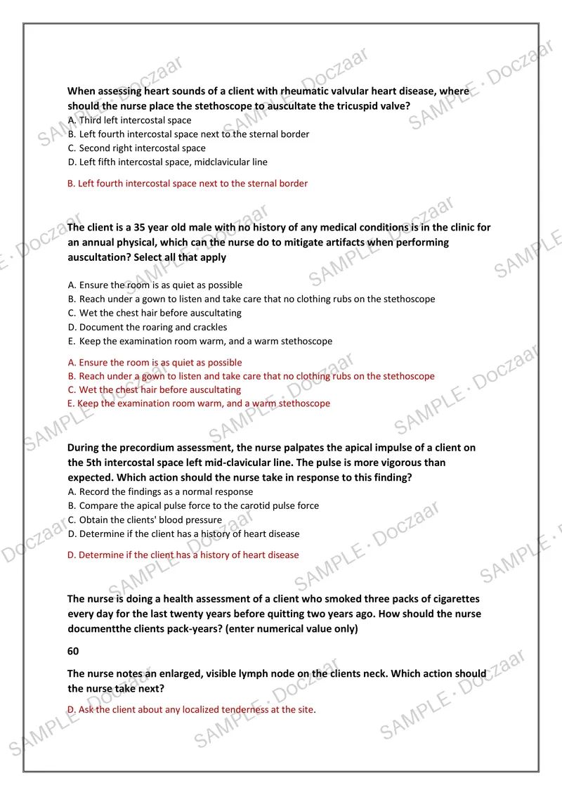 Preview page 3 of WGU HEALTH ASSESSMENT OA 2026/2027 | 150 HIGH-YIELD QUESTIONS & VERIFIED ANSWERS | LATEST TEST PREP | RECENT & MOST TEST