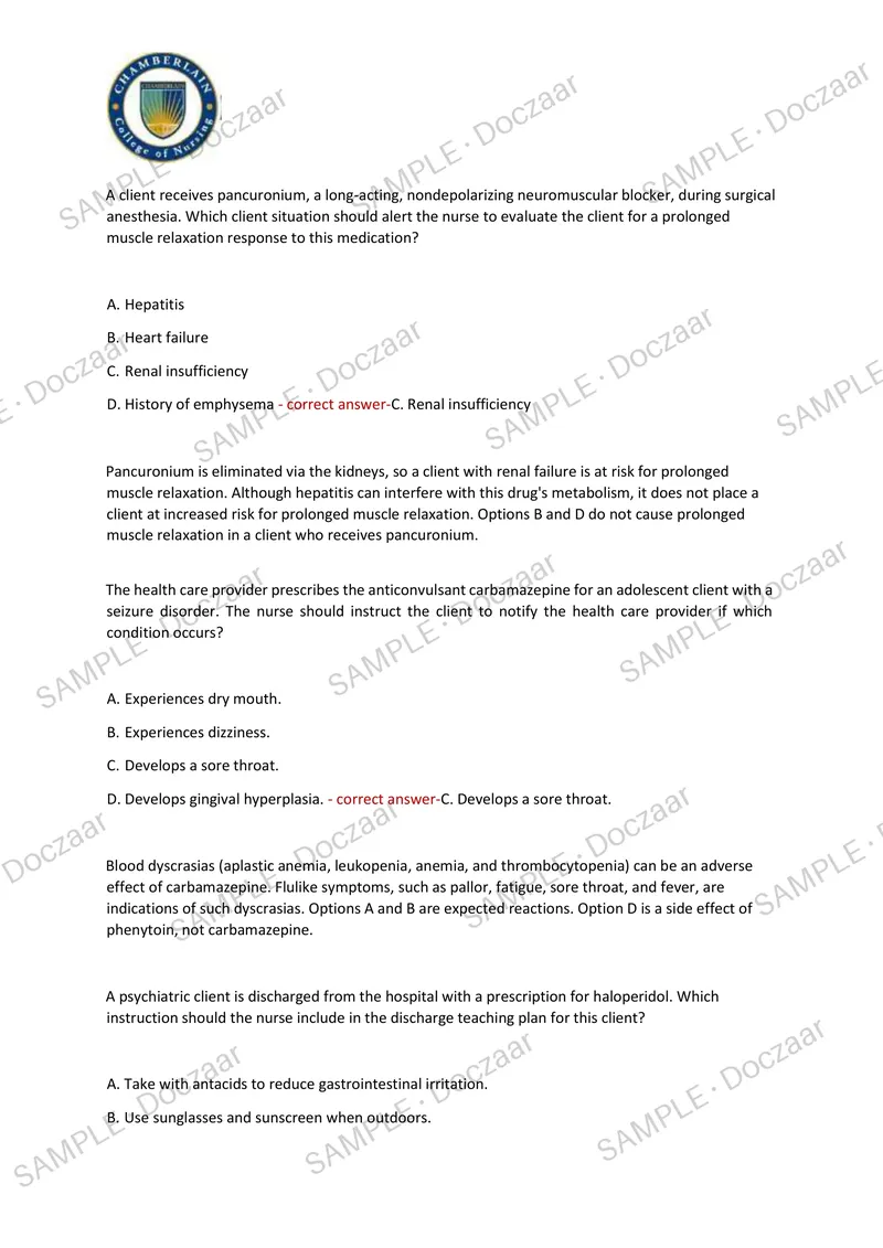 Preview page 24 of PHARMACOLOGY EVOLVE HESI EXAM 2026/2027 | 150 HIGH-YIELD QUESTIONS & VERIFIED ANSWERS WITH RATIONALES | LATEST TEST PREP