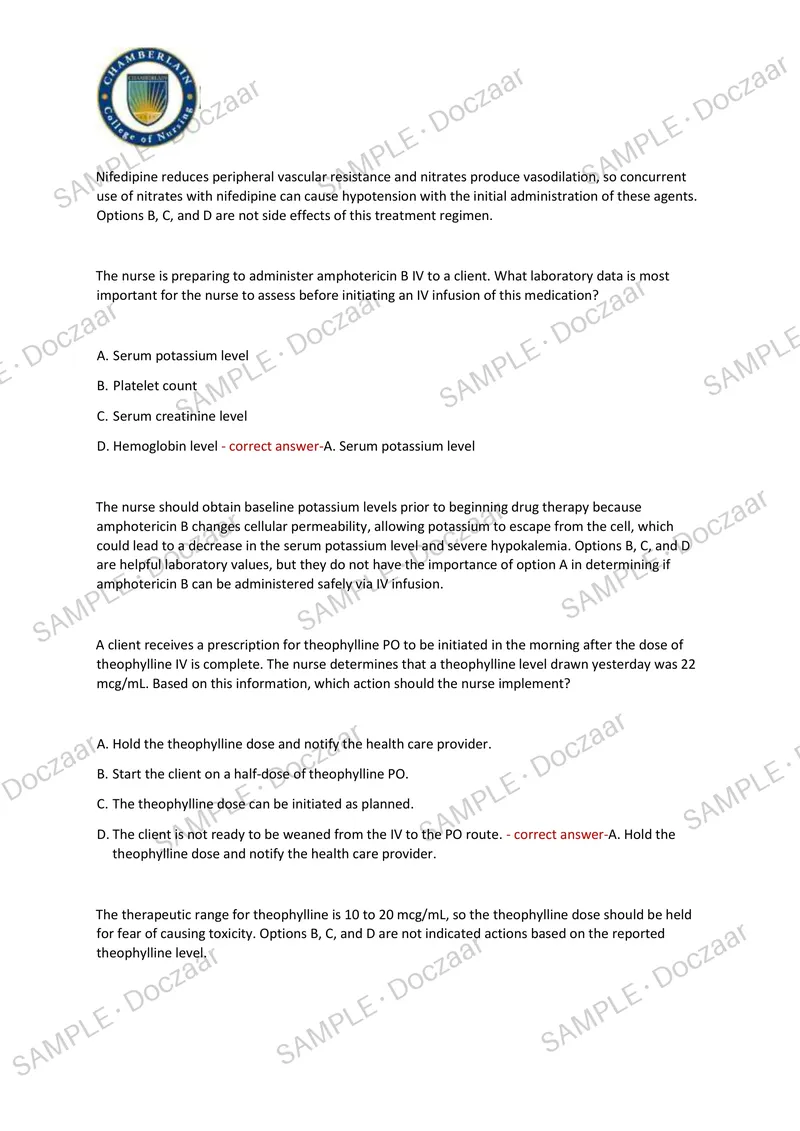 Preview page 35 of PHARMACOLOGY EVOLVE HESI EXAM 2026/2027 | 150 HIGH-YIELD QUESTIONS & VERIFIED ANSWERS WITH RATIONALES | LATEST TEST PREP