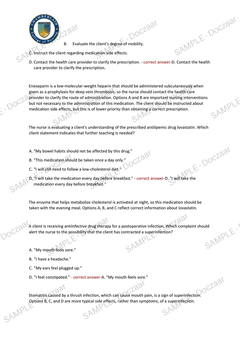 Preview page 49 of PHARMACOLOGY EVOLVE HESI EXAM 2026/2027 | 150 HIGH-YIELD QUESTIONS & VERIFIED ANSWERS WITH RATIONALES | LATEST TEST PREP