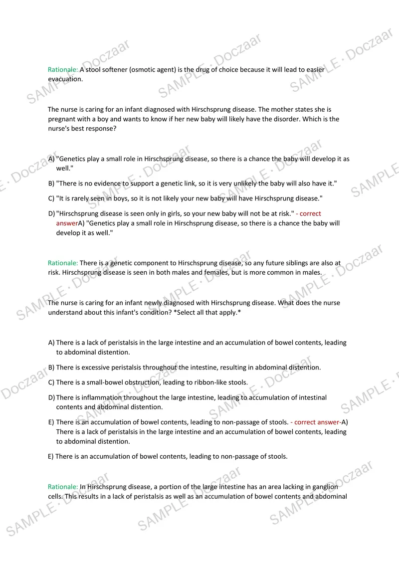 Preview page 13 of GASTROINTESTINAL/NUTRITION NCLEX-STYLE EXAM 2026/2027 | 70 HIGH-YIELD QUESTIONS & VERIFIED ANSWERS WITH RATIONALES | LAT