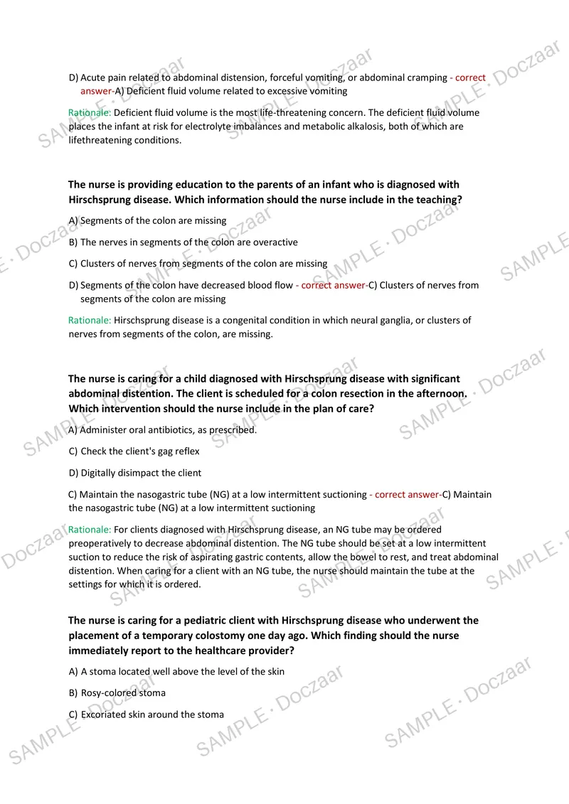 Preview page 7 of GASTROINTESTINAL/NUTRITION NCLEX-STYLE EXAM 2026/2027 | 70 HIGH-YIELD QUESTIONS & VERIFIED ANSWERS WITH RATIONALES | LAT