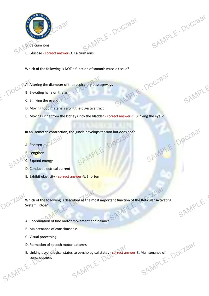 Preview page 7 of BIOS 252 COMPREHENSIVE EXAM 2026/2027 | 70 HIGH-YIELD QUESTIONS & VERIFIED ANSWERS | LATEST TEST PREP | RECENT & MOST TE
