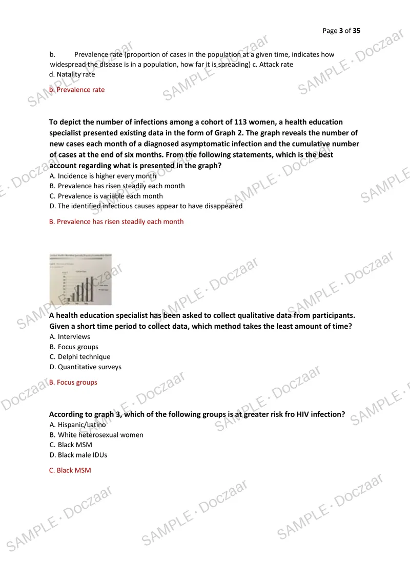 Preview page 3 of CHES NCHEC EXAM 2026/2027 | 170 HIGH-YIELD QUESTIONS & VERIFIED ANSWERS | LATEST TEST PREP | RECENT & MOST TESTED TOPICS