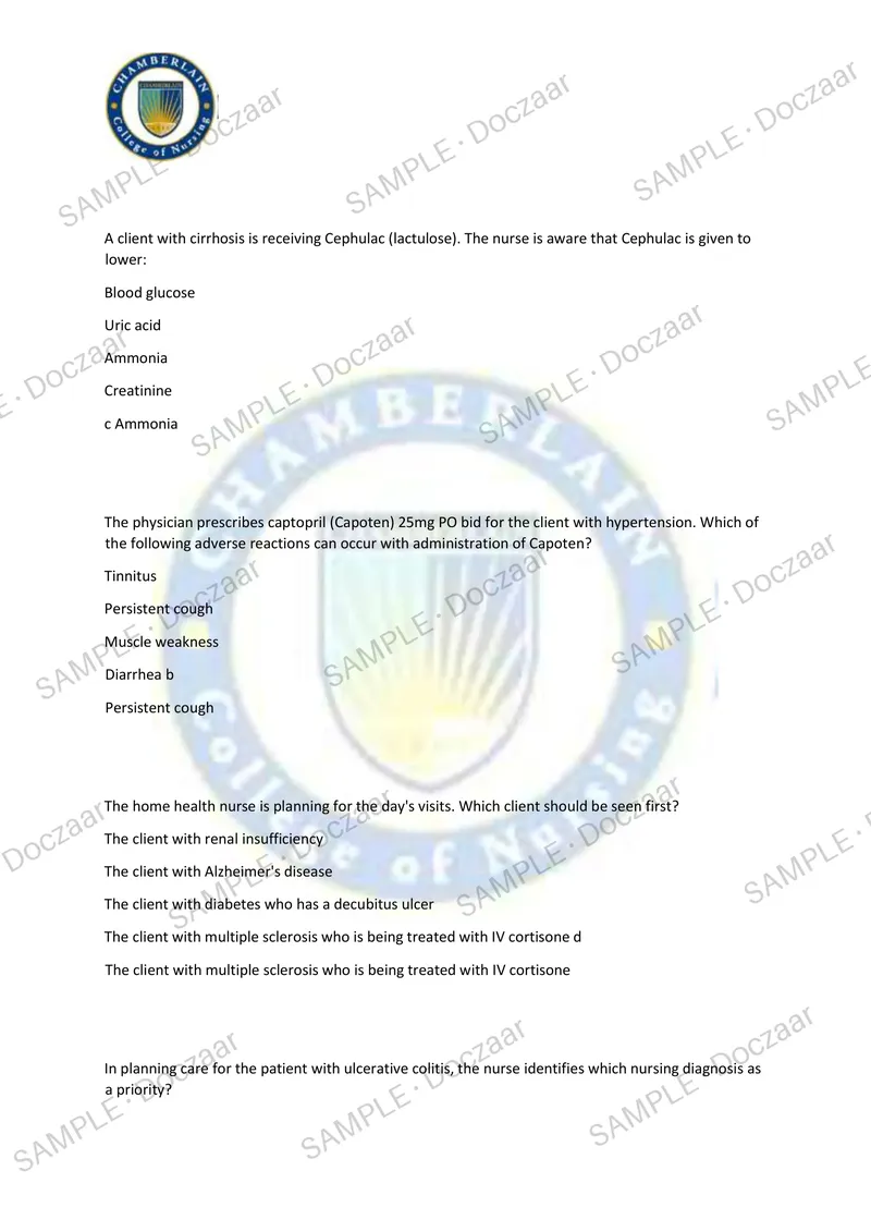 Preview page 22 of NCLEX RN TEST 1 2026/2027 | 350 HIGH-YIELD QUESTIONS & VERIFIED ANSWERS | LATEST TESTBANK | RECENT & MOST TESTED TOPICS