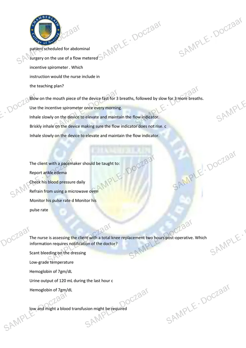 Preview page 63 of NCLEX RN TEST 1 2026/2027 | 350 HIGH-YIELD QUESTIONS & VERIFIED ANSWERS | LATEST TESTBANK | RECENT & MOST TESTED TOPICS