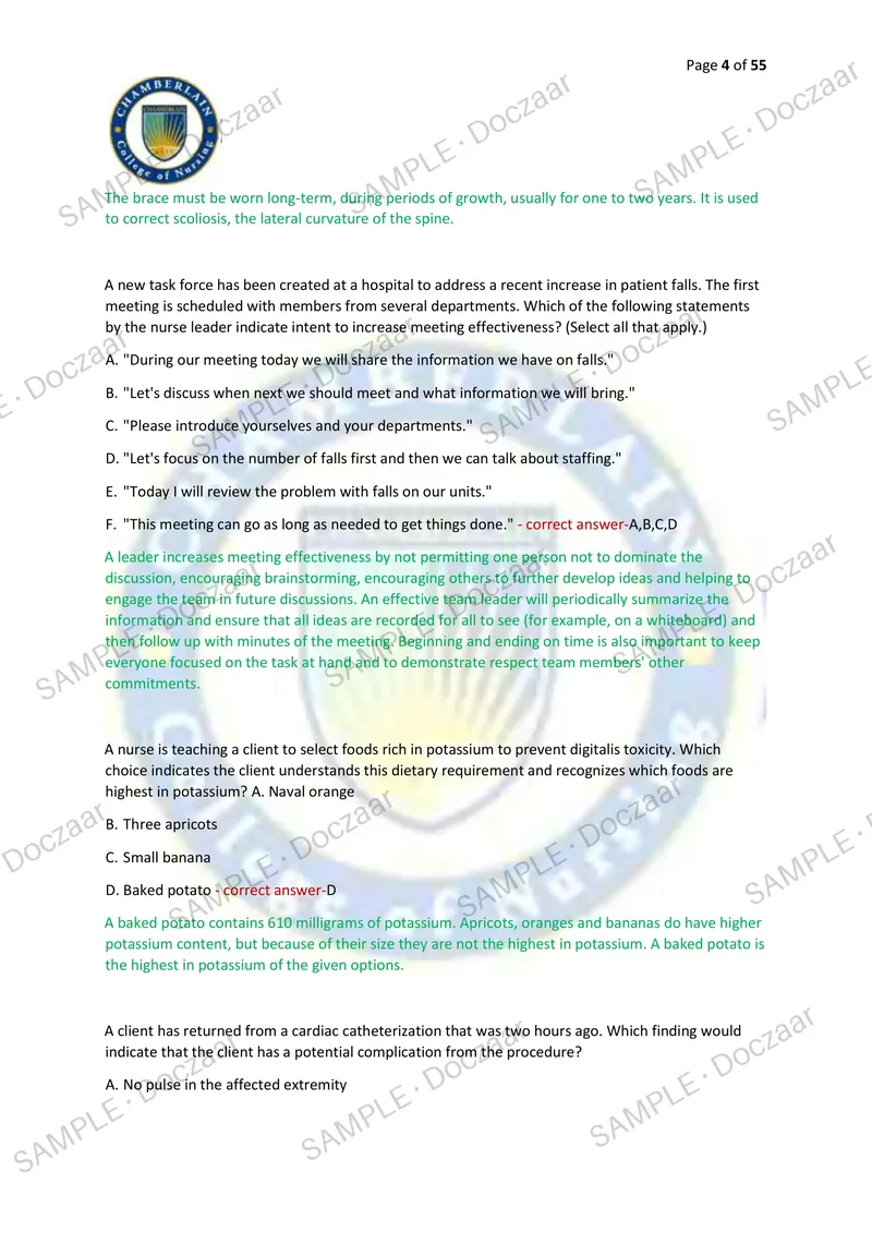 Preview page 4 of NCSBN NEWEST 2026/2027 ACTUAL EXAM 150  QUESTIONS AND CORRECT (VERIFIED ANSWERS) COVERING  RECENT AND MOST TESTED QUESTI