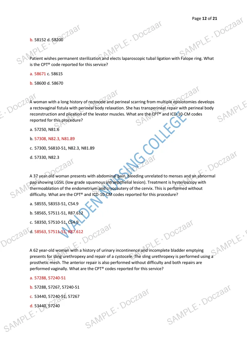 Preview page 12 of CPC EXAM 2026/2027 | 100 HIGH-YIELD QUESTIONS & VERIFIED ANSWERS | LATEST TEST PREP | RECENT & MOST TESTED TOPICS | A+ P