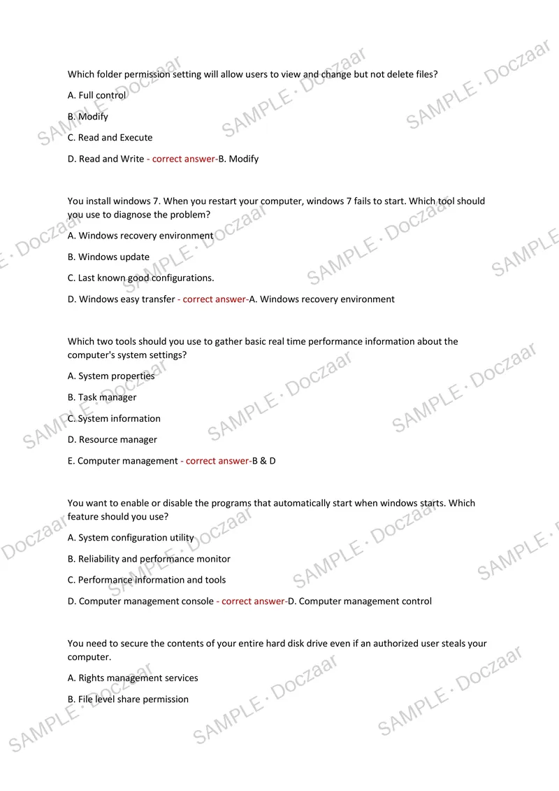 Preview page 26 of MTA EXAM NEWEST 2026/2027 ACTUAL TEST EXAM 150  QUESTIONS AND CORRECT (VERIFIED ANSWERS) COVERING  RECENT AND MOST TESTE