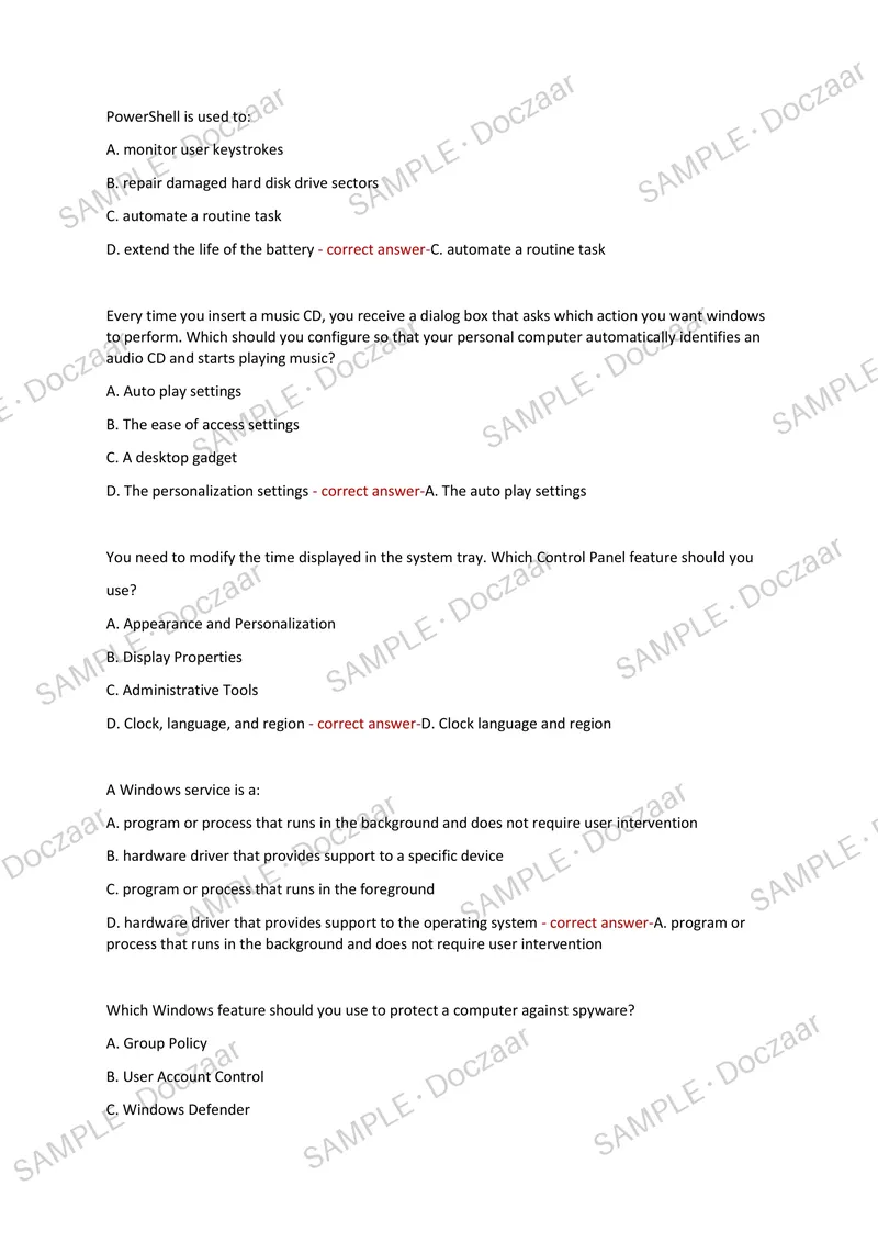 Preview page 5 of MTA EXAM NEWEST 2026/2027 ACTUAL TEST EXAM 150  QUESTIONS AND CORRECT (VERIFIED ANSWERS) COVERING  RECENT AND MOST TESTE