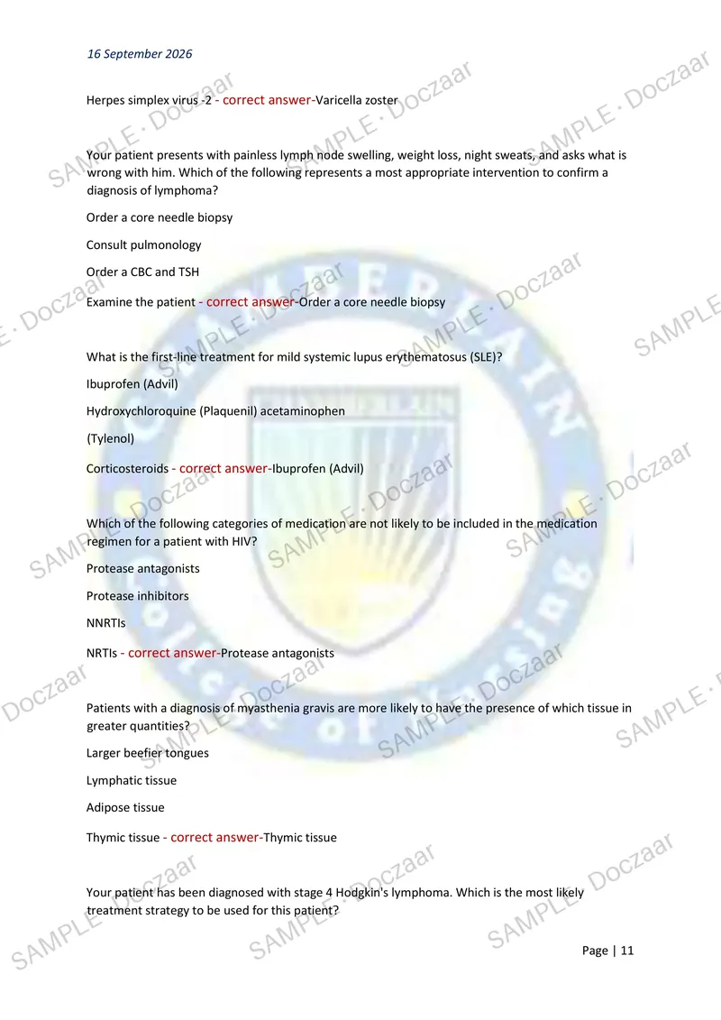 Preview page 11 of NR 667 WEEK 3 EXAM 2026/2027 | 150 HIGH-YIELD QUESTIONS & VERIFIED ANSWERS | LATEST TEST PREP | RECENT & MOST TESTED TOP