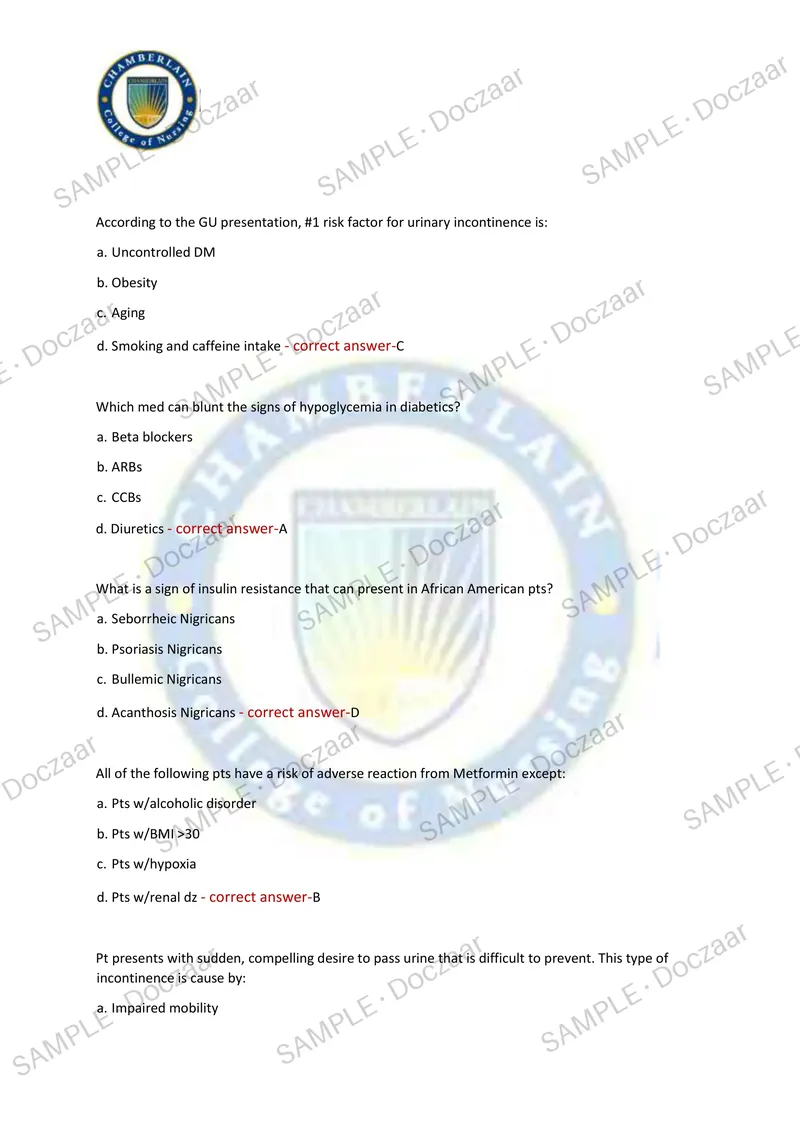 Preview page 16 of NR601 FINAL EXAM 2026/2027 | 300 HIGH-YIELD QUESTIONS & VERIFIED ANSWERS | LATEST TESTBANK | RECENT & MOST TESTED TOPICS