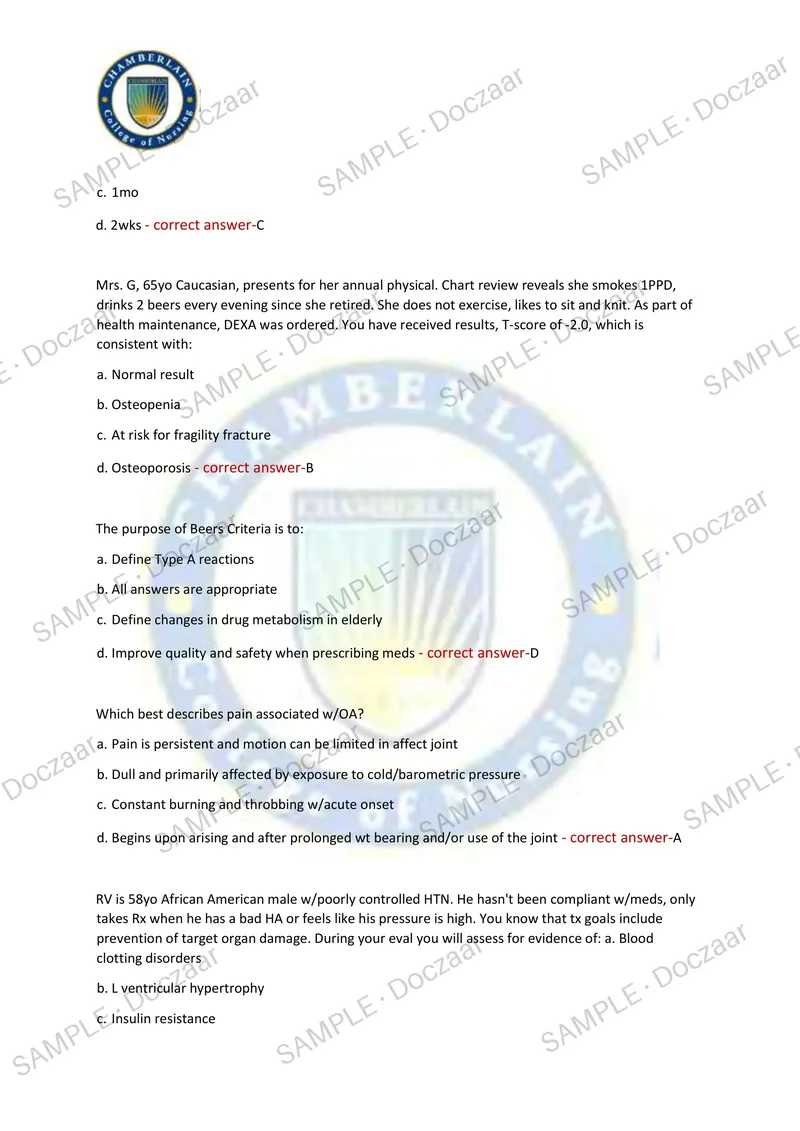 Preview page 7 of NR601 FINAL EXAM 2026/2027 | 300 HIGH-YIELD QUESTIONS & VERIFIED ANSWERS | LATEST TESTBANK | RECENT & MOST TESTED TOPICS