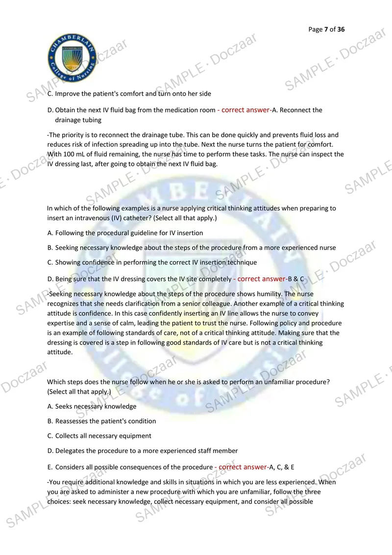 Preview page 7 of NR 226 EXAM 2 2026/2027 | 100 HIGH-YIELD QUESTIONS & VERIFIED ANSWERS WITH DETAILED EXPLANATIONS | LATEST TEST PREP | RE