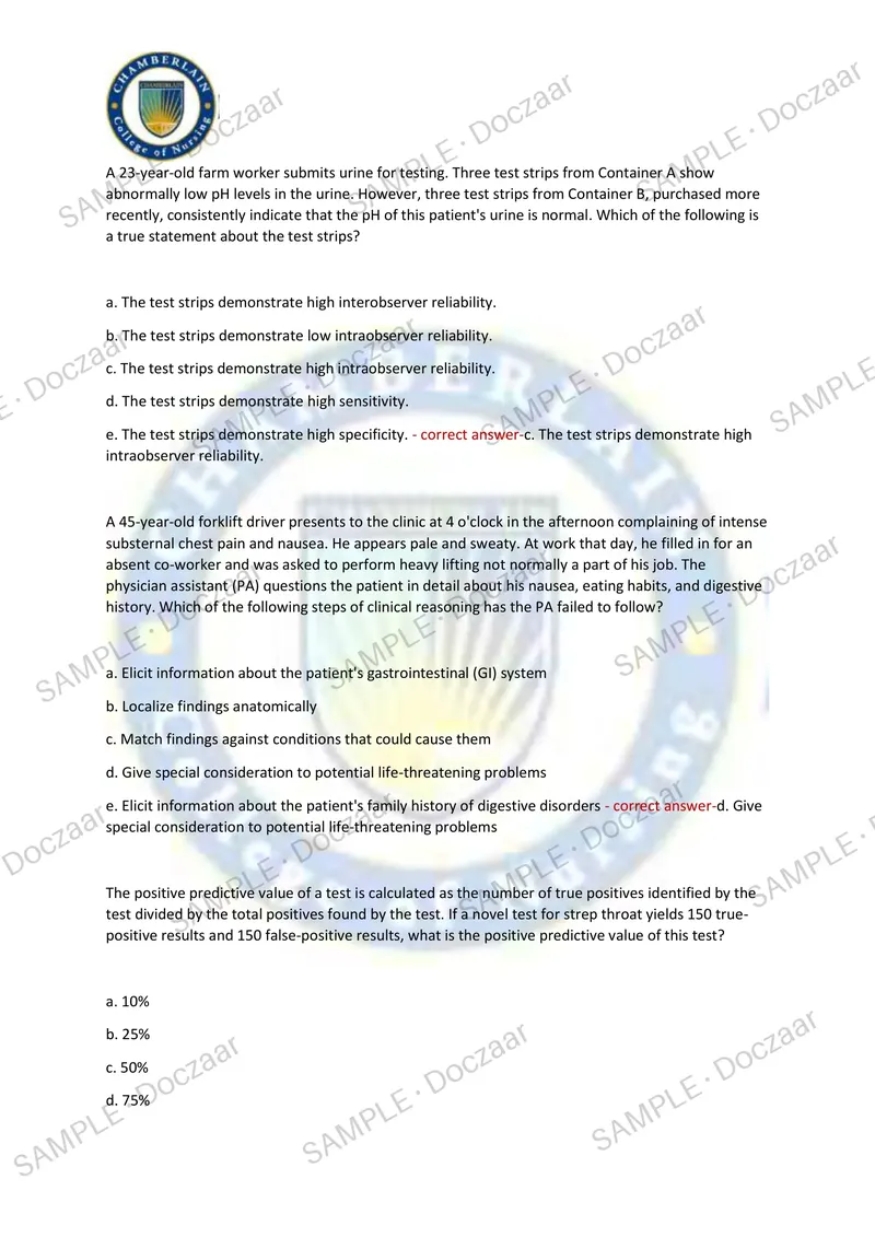 Preview page 15 of NR 509 FINAL NEWEST 2026/2027 ACTUAL EXAM 130  QUESTIONS AND CORRECT (VERIFIED ANSWERS) COVERING  RECENT AND MOST TESTED