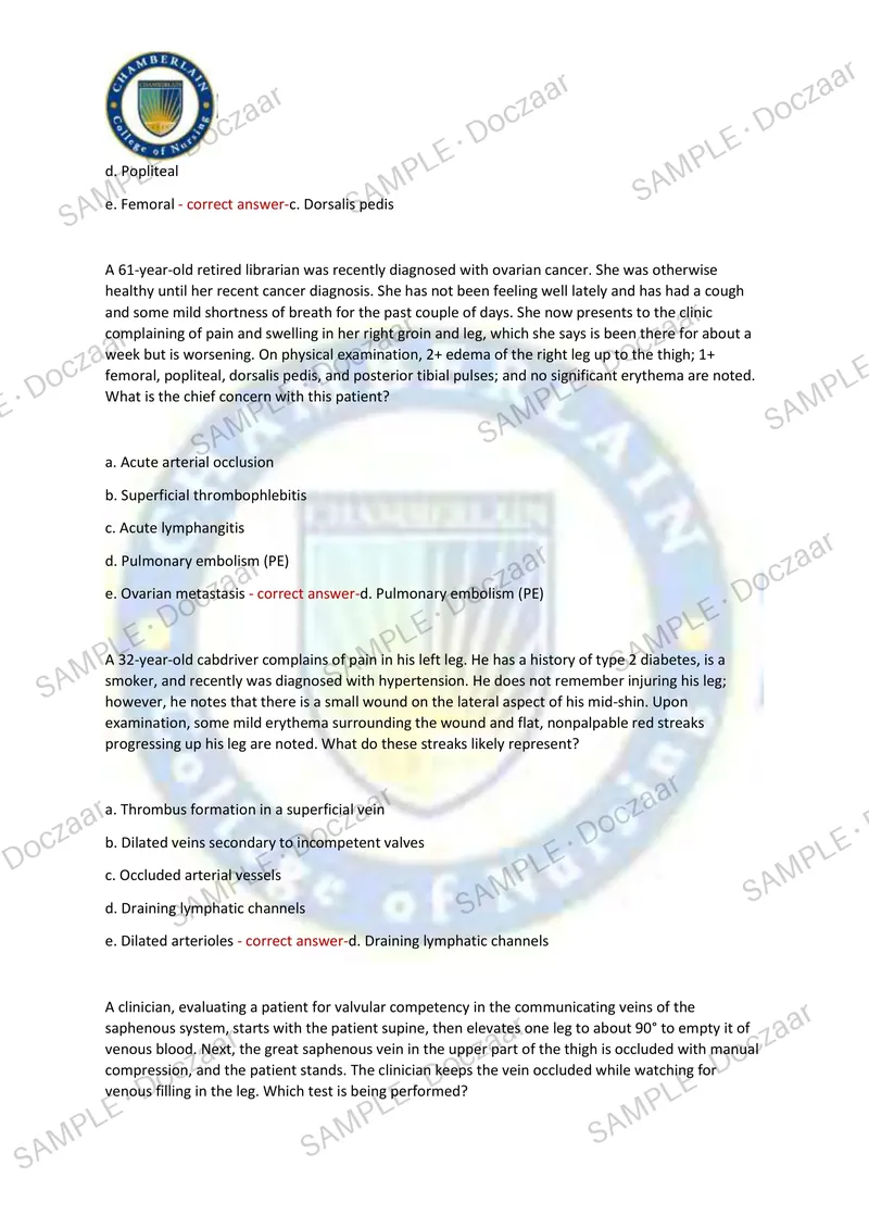 Preview page 32 of NR 509 FINAL NEWEST 2026/2027 ACTUAL EXAM 130  QUESTIONS AND CORRECT (VERIFIED ANSWERS) COVERING  RECENT AND MOST TESTED