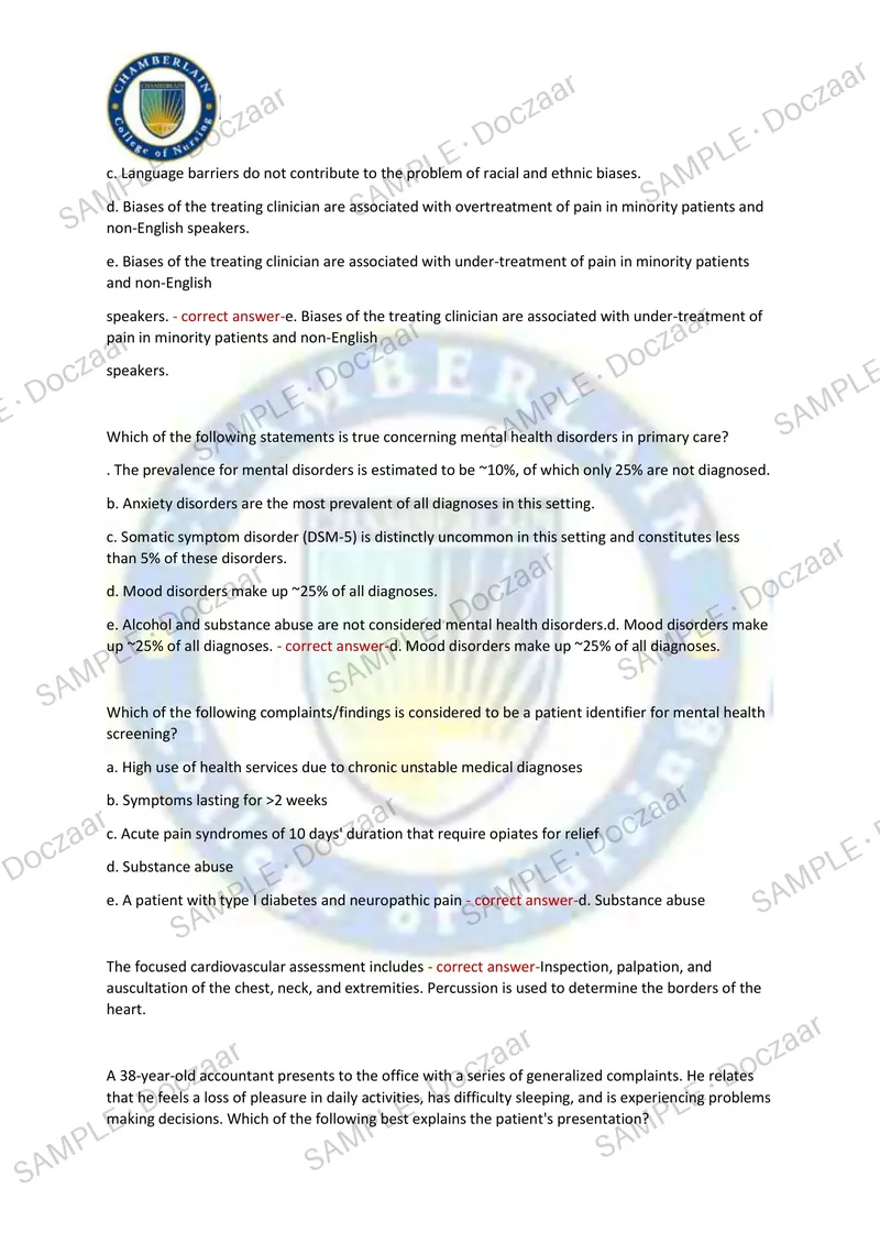 Preview page 3 of NR 509 FINAL NEWEST 2026/2027 ACTUAL EXAM 130  QUESTIONS AND CORRECT (VERIFIED ANSWERS) COVERING  RECENT AND MOST TESTED
