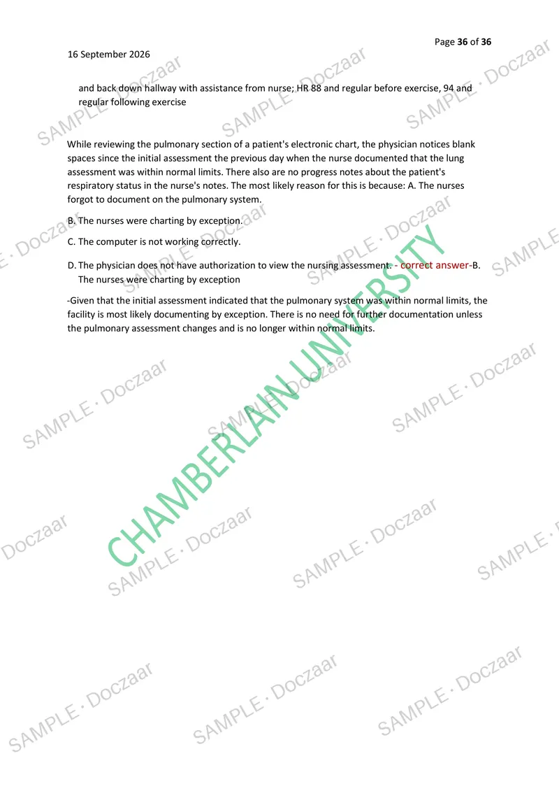 Preview page 36 of NR 226 EXAM1 NEWEST 2026/2027 ACTUAL EXAM 100  QUESTIONS AND CORRECT (VERIFIED ANSWERS) WITH  DETAILED EXPLANATIONS COVE