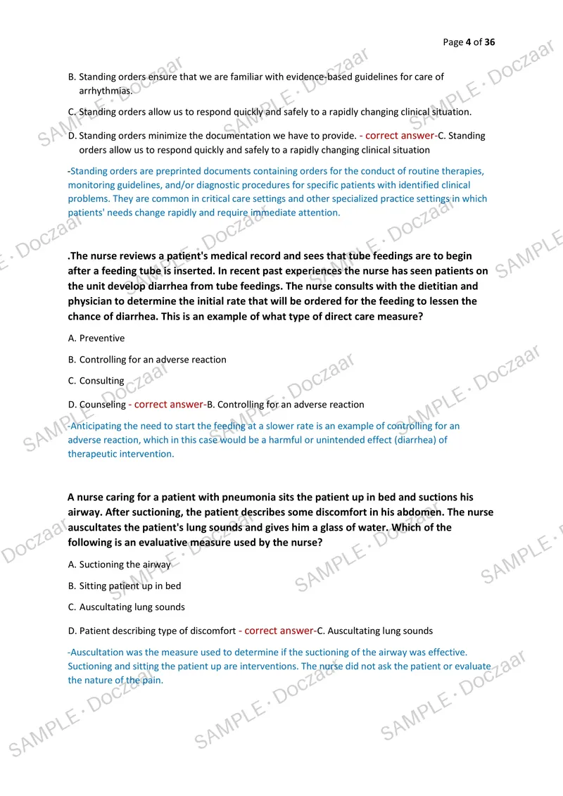 Preview page 4 of NR 226 EXAM1 NEWEST 2026/2027 ACTUAL EXAM 100  QUESTIONS AND CORRECT (VERIFIED ANSWERS) WITH  DETAILED EXPLANATIONS COVE