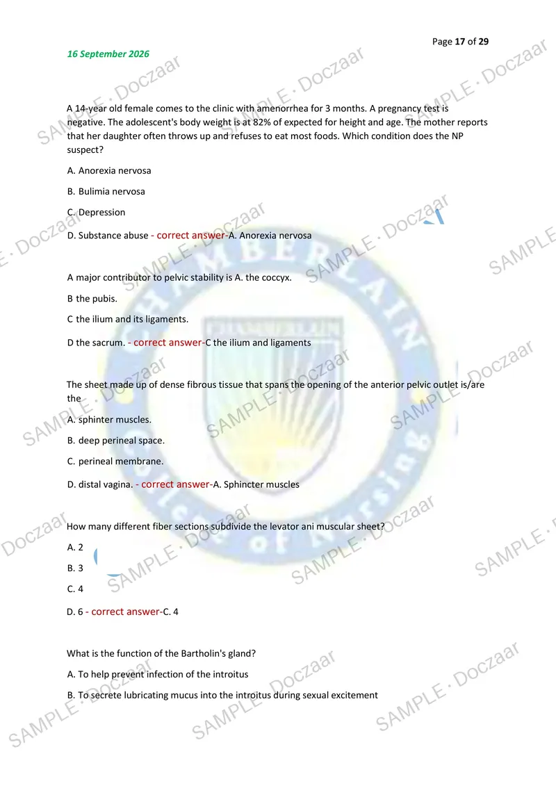 Preview page 17 of NR602 MIDTERM EXAM 2026/2027 | 120 HIGH-YIELD QUESTIONS & VERIFIED ANSWERS | LATEST TEST PREP | RECENT & MOST TESTED TOP