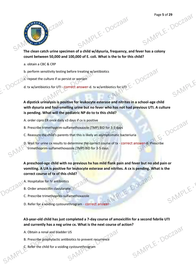 Preview page 5 of NR602 MIDTERM EXAM 2026/2027 | 120 HIGH-YIELD QUESTIONS & VERIFIED ANSWERS | LATEST TEST PREP | RECENT & MOST TESTED TOP