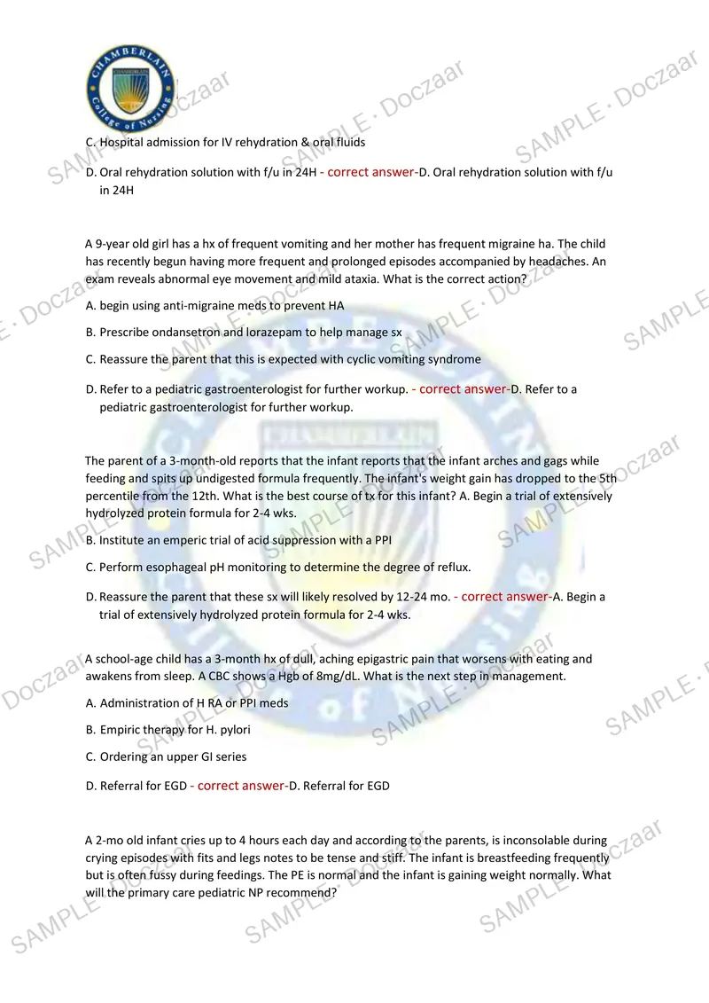 Preview page 7 of NR602 FINAL EXAM 2026/2027 | 120 HIGH-YIELD QUESTIONS & VERIFIED ANSWERS | LATEST TEST PREP | RECENT & MOST TESTED TOPIC