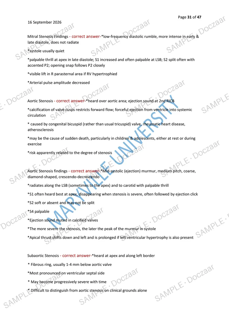 Preview page 31 of MARYVILLE NURS 612 EXAM 2026/2027 | 150 HIGH-YIELD QUESTIONS & VERIFIED ANSWERS | LATEST TEST PREP | RECENT & MOST TESTE