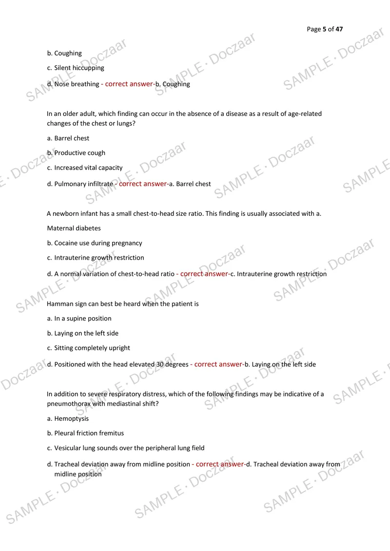 Preview page 5 of MARYVILLE NURS 612 EXAM 2026/2027 | 150 HIGH-YIELD QUESTIONS & VERIFIED ANSWERS | LATEST TEST PREP | RECENT & MOST TESTE
