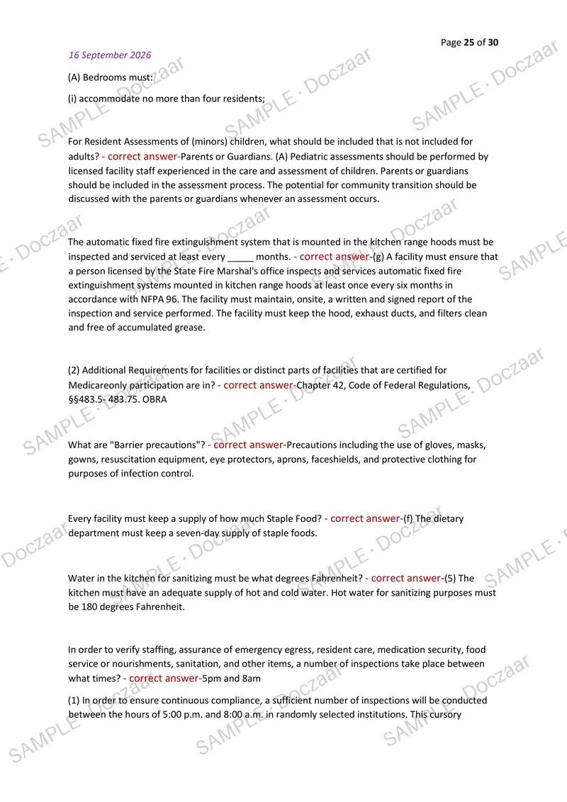 Preview page 25 of TEXAS NURSING HOME ADMINISTRATOR EXAM 2026/2027 | 250 HIGH-YIELD QUESTIONS & VERIFIED ANSWERS | LATEST TEST PREP | RECEN