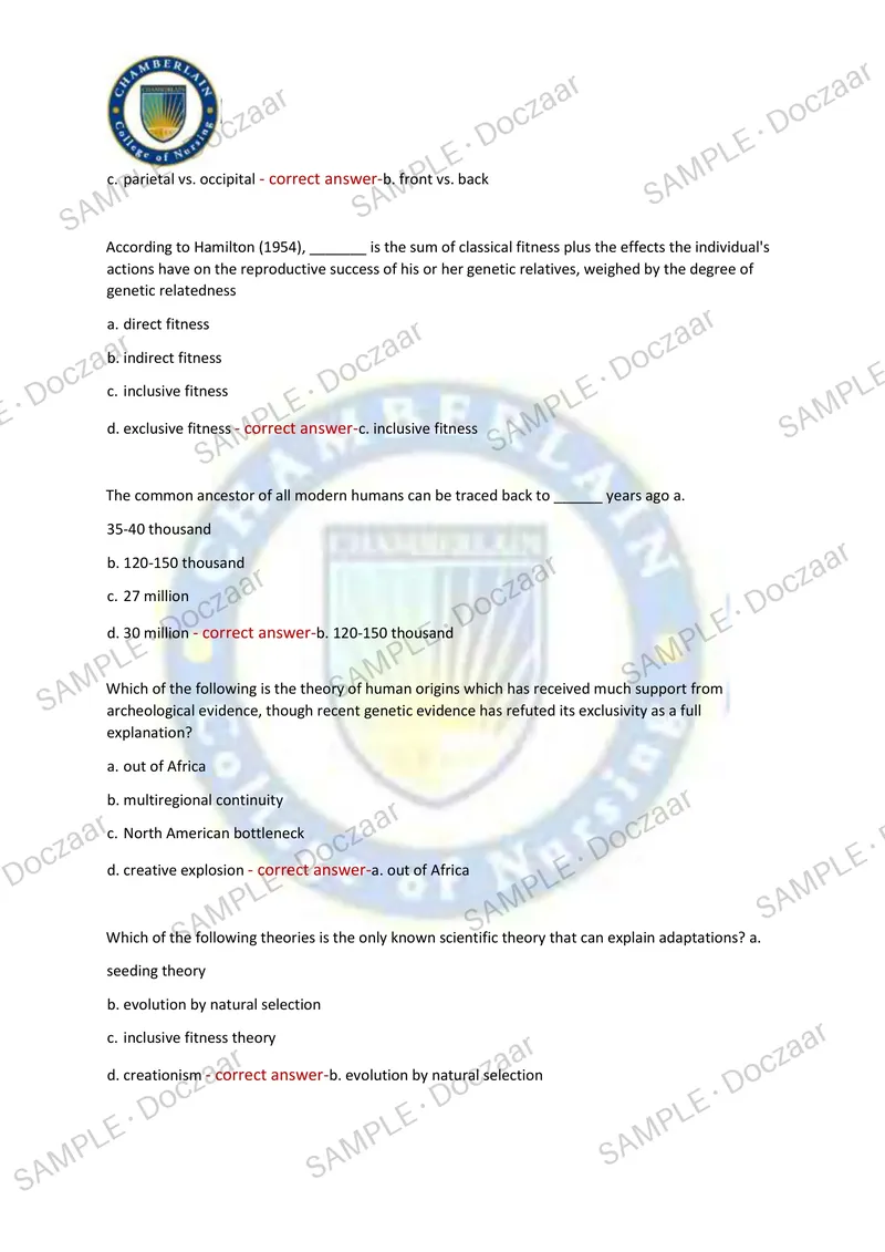 Preview page 8 of PSYCHOLOGY 10 MIDTERMS 1 & 2 EXAM 2026/2027 | 100 HIGH-YIELD QUESTIONS & VERIFIED ANSWERS | LATEST TEST PREP | RECENT &