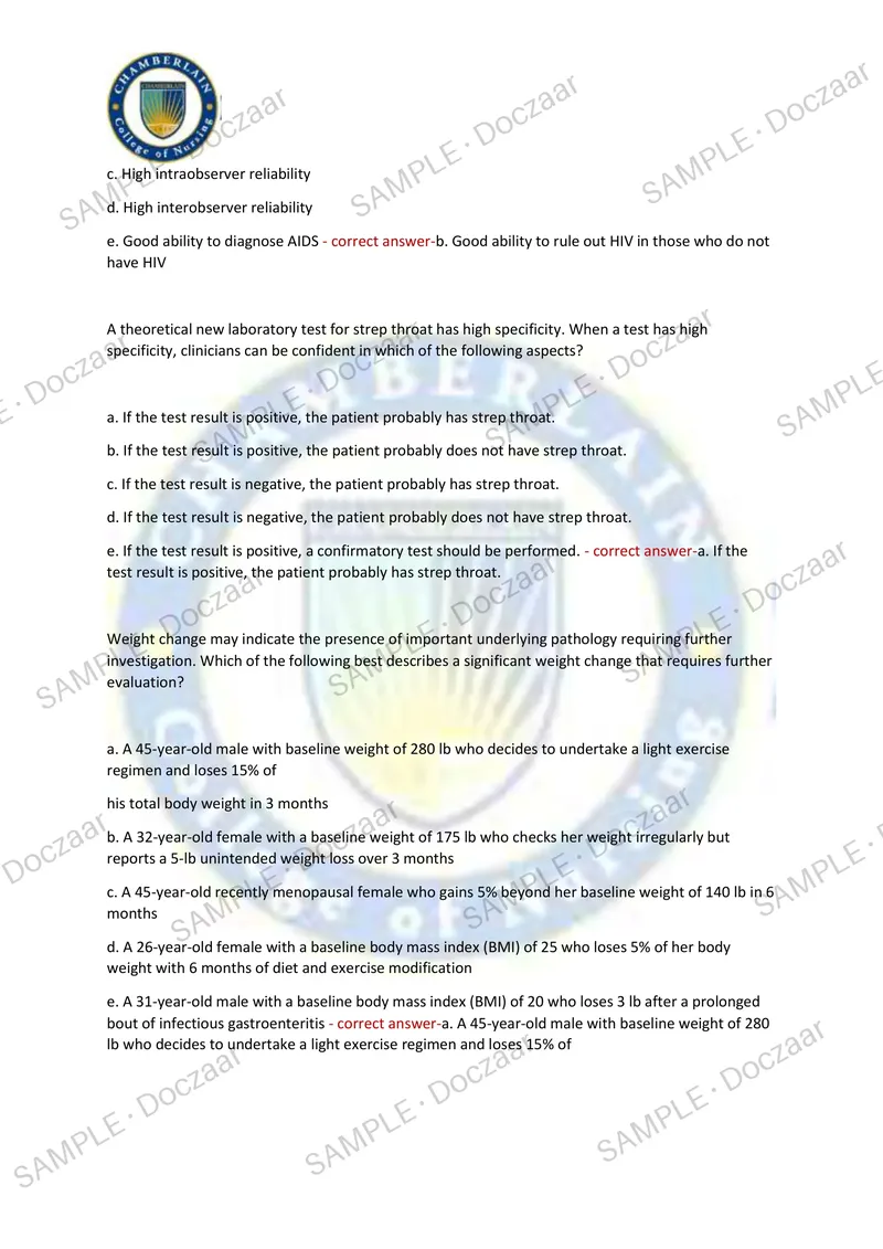 Preview page 13 of NR 509 Midterm NEWEST 2026/2027 ACTUAL EXAM 130  QUESTIONS AND CORRECT (VERIFIED ANSWERS) COVERING  RECENT AND MOST TEST