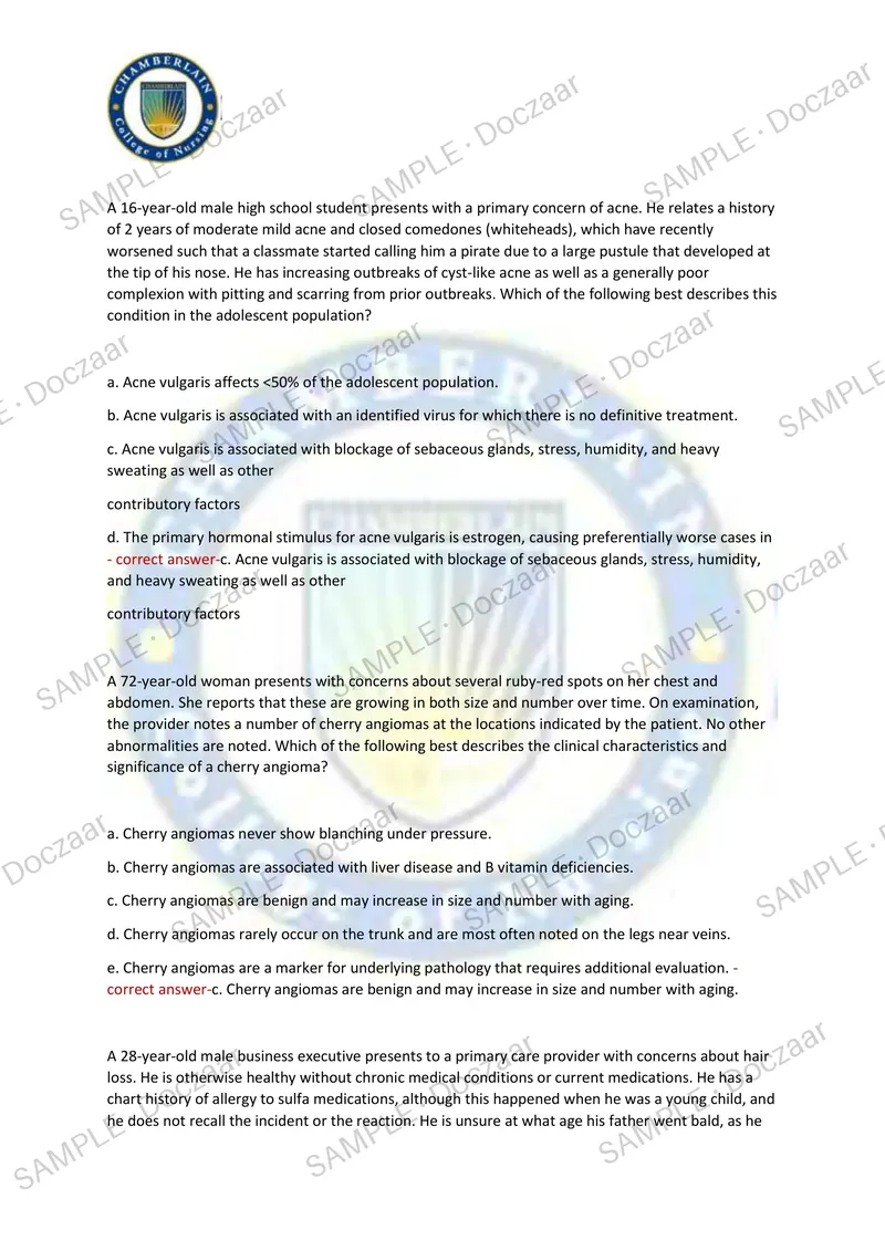Preview page 26 of NR 509 Midterm NEWEST 2026/2027 ACTUAL EXAM 130  QUESTIONS AND CORRECT (VERIFIED ANSWERS) COVERING  RECENT AND MOST TEST