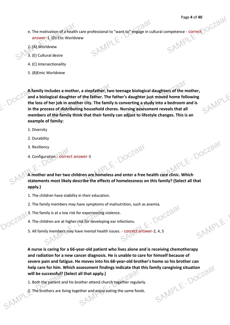 Preview page 4 of NR222 Exam 2 NEWEST 2026/2027 ACTUAL EXAM  150 QUESTIONS AND CORRECT (VERIFIED ANSWERS)  COVERING RECENT AND MOST TESTED