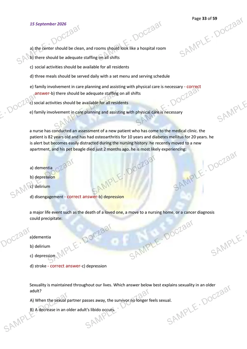 Preview page 33 of NR222 EXAM 2026/2027 | 200 HIGH-YIELD QUESTIONS & VERIFIED ANSWERS | LATEST TESTBANK | RECENT & MOST TESTED TOPICS | A+