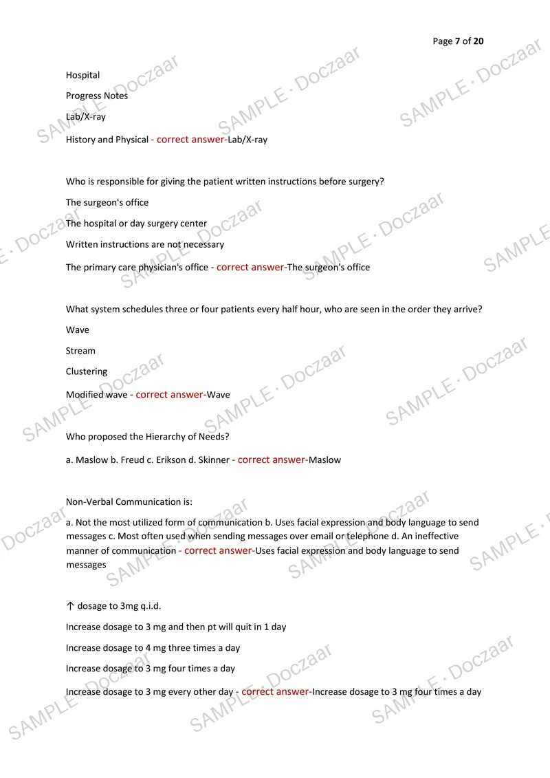Preview page 7 of CCMA NEWEST 2026/2027 ACTUAL EXAM 180 QUESTIONS  AND CORRECT (VERIFIED ANSWERS) COVERING RECENT  AND MOST TESTED QUESTIO