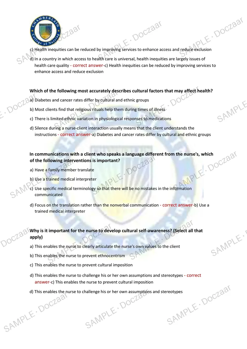 Preview page 7 of N2261 FINAL EXAM 2026/2027 | 200 HIGH-YIELD QUESTIONS & VERIFIED ANSWERS | LATEST TEST PREP | RECENT & MOST TESTED TOPIC