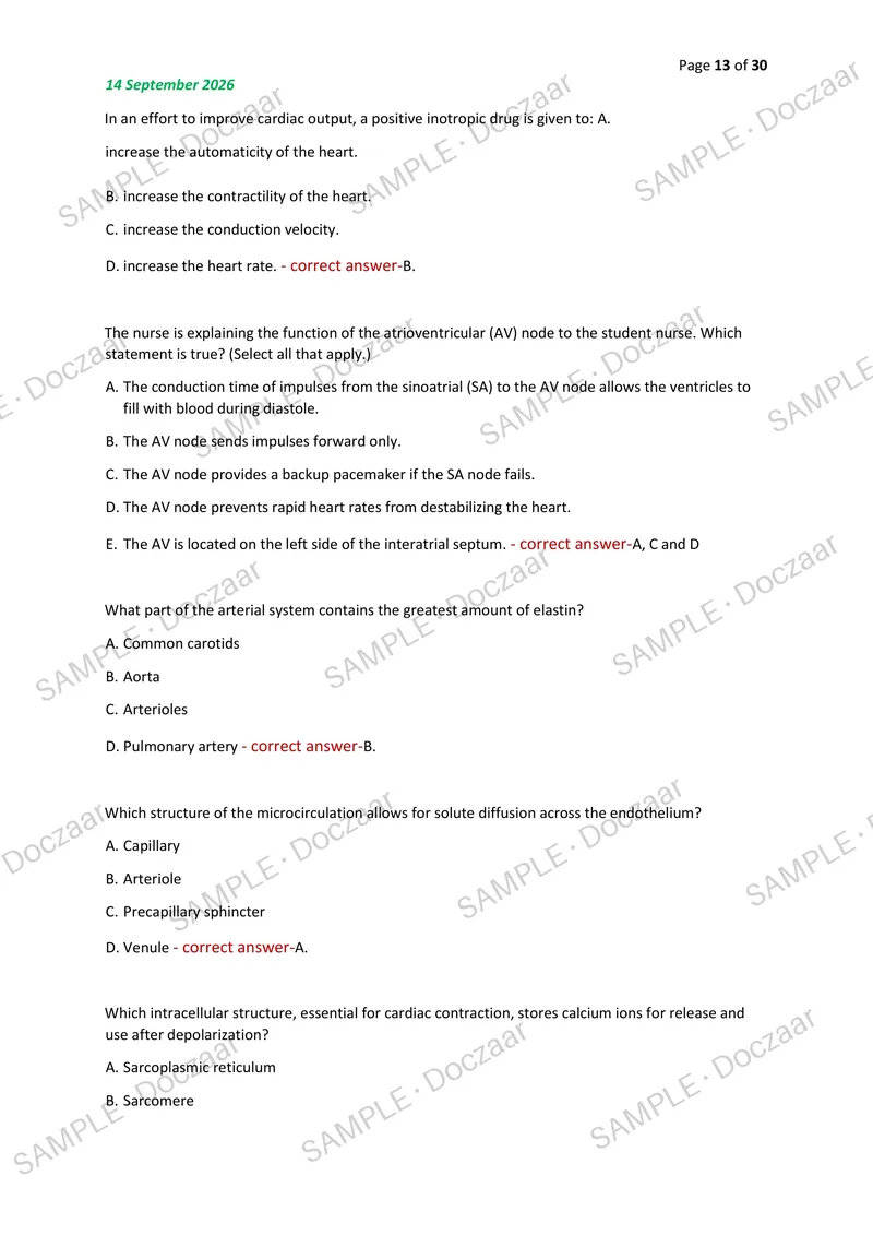 Preview page 13 of NCLEX EXAM 2026/2027 | 150 HIGH-YIELD QUESTIONS & VERIFIED ANSWERS | LATEST TEST PREP | RECENT & MOST TESTED TOPICS | A+