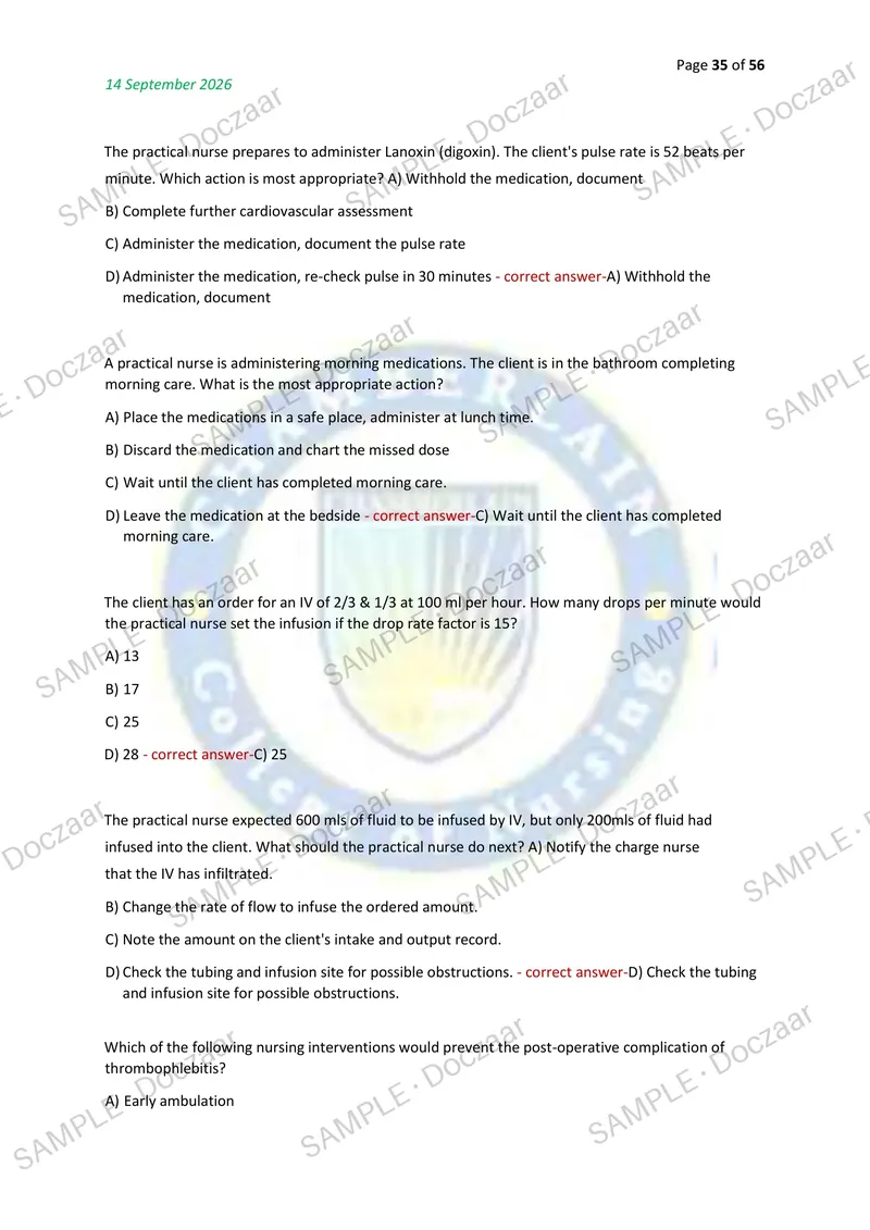 Preview page 35 of CPNRE NEWEST 2026/2027 ACTUAL TESTBANK EXAM 200  QUESTIONS AND CORRECT (VERIFIED ANSWERS) COVERING  RECENT AND MOST TEST