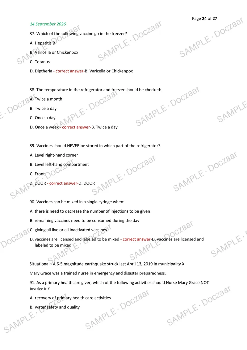 Preview page 24 of PNLE NP1 EXAM 2026/2027 | 100 HIGH-YIELD QUESTIONS & VERIFIED ANSWERS | LATEST TEST PREP | RECENT & MOST TESTED TOPICS |