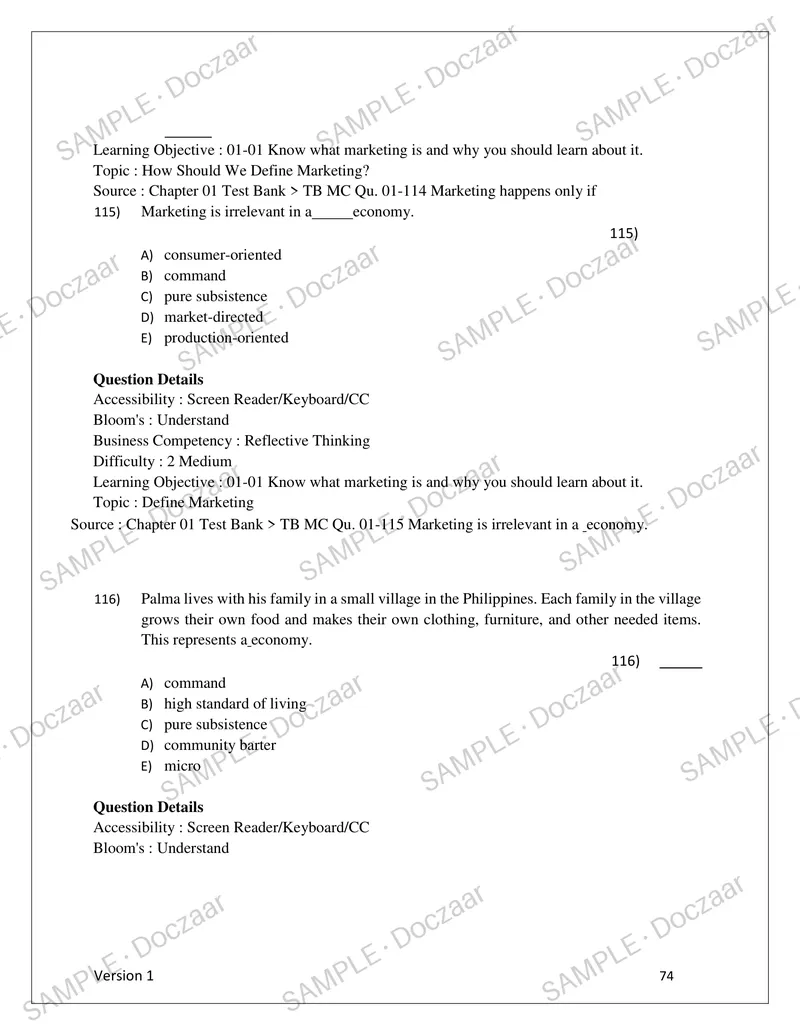 Preview page 74 of Test bank for Essentials of Marketing, latest 2026 Release by Joseph P. Cannon | All Chapters.. Instructor's Manual.