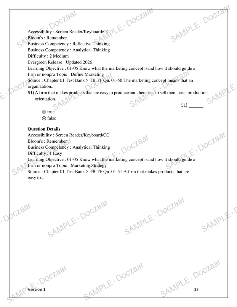 Preview page 33 of Test bank for Essentials of Marketing, latest 2026 Release by Joseph P. Cannon | All Chapters.. Instructor's Manual.