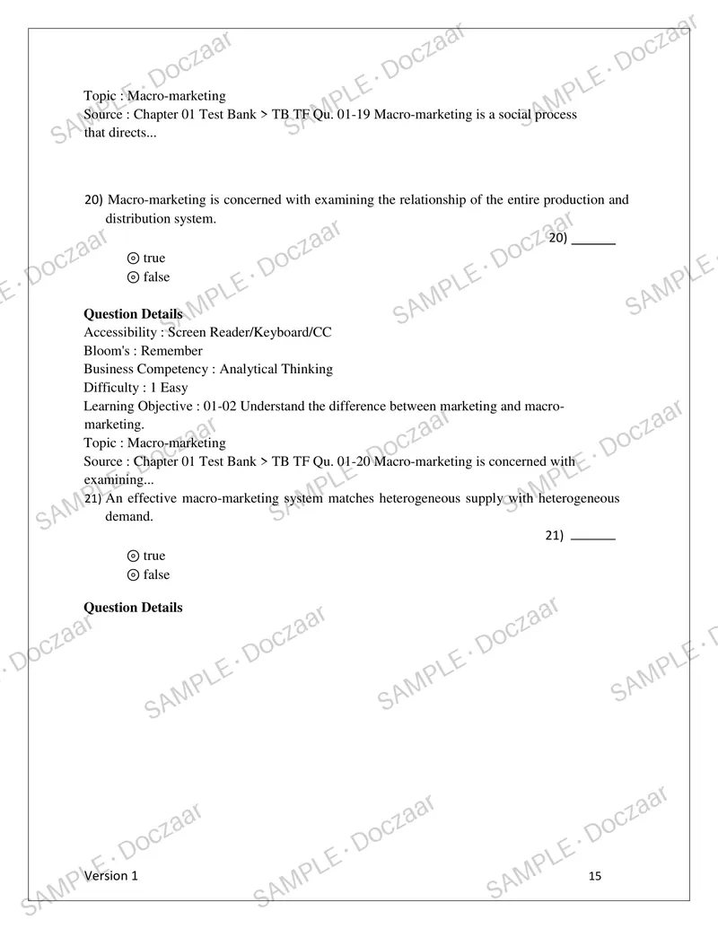 Preview page 15 of Test bank for Essentials of Marketing, latest 2026 Release by Joseph P. Cannon | All Chapters.. Instructor's Manual.