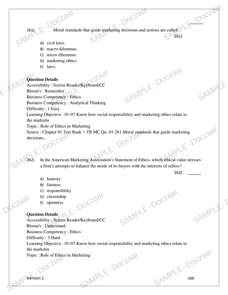 Preview page 166 of Test bank for Essentials of Marketing, latest 2026 Release by Joseph P. Cannon | All Chapters.. Instructor's Manual.