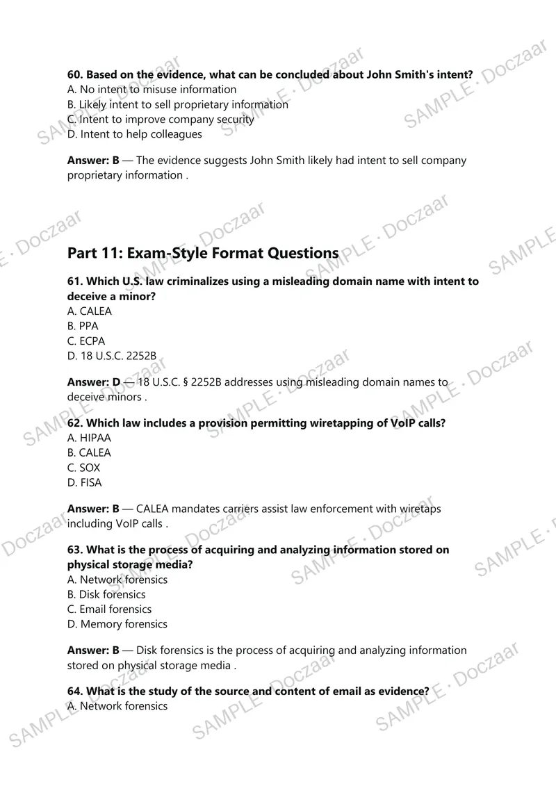 Preview page 15 of WGU D431 BFN1 TASK 2: FORENSIC INVESTIGATION |ACCURATE AND VERIFIED | 2026 UPTODATE, Study Guides, Projects, Research of