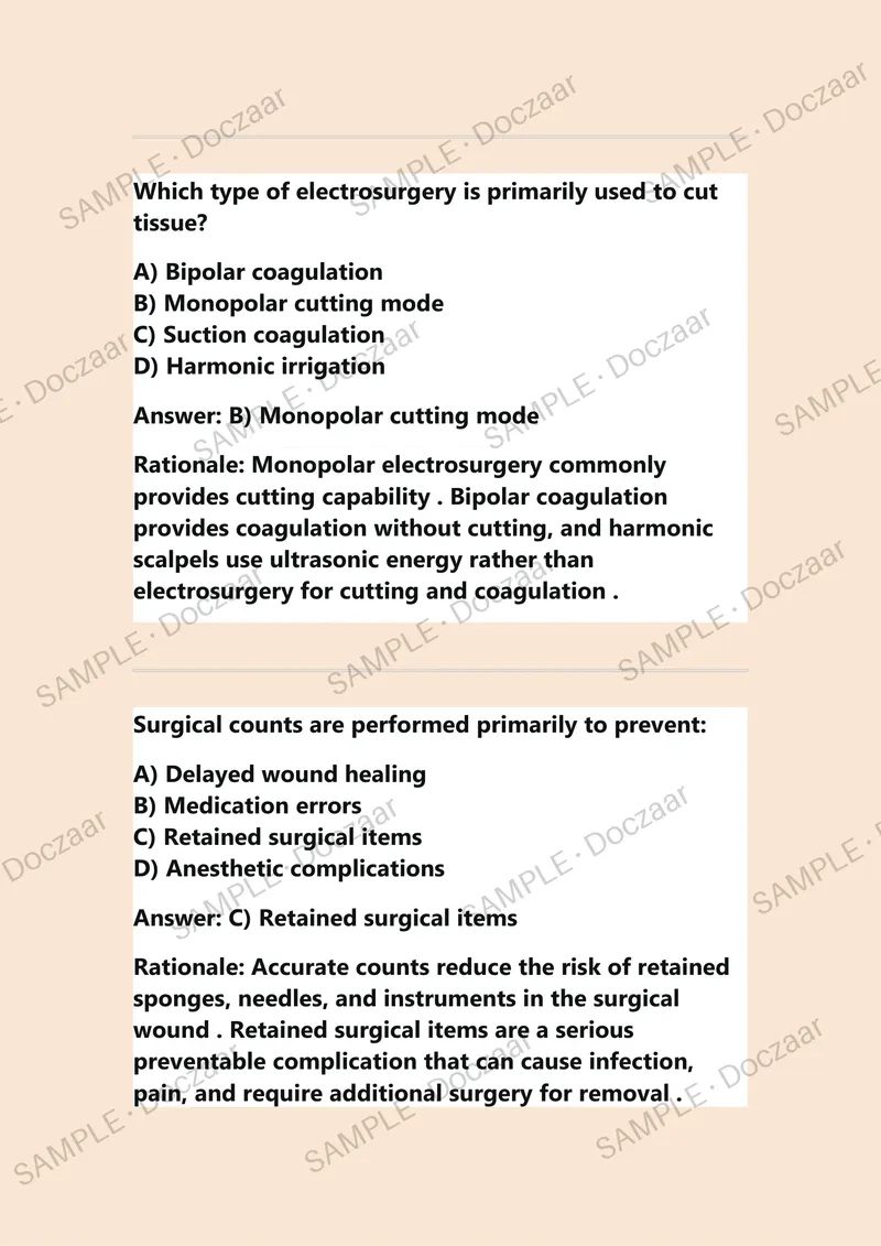 Preview page 15 of ABSA SURGICAL ASSISTANT CERTIFICATION (SA-C) EXAMINATION COMPLETE QUESTIONS AND DETAILED SOLUTIONS LATEST UPDATE THIS YE