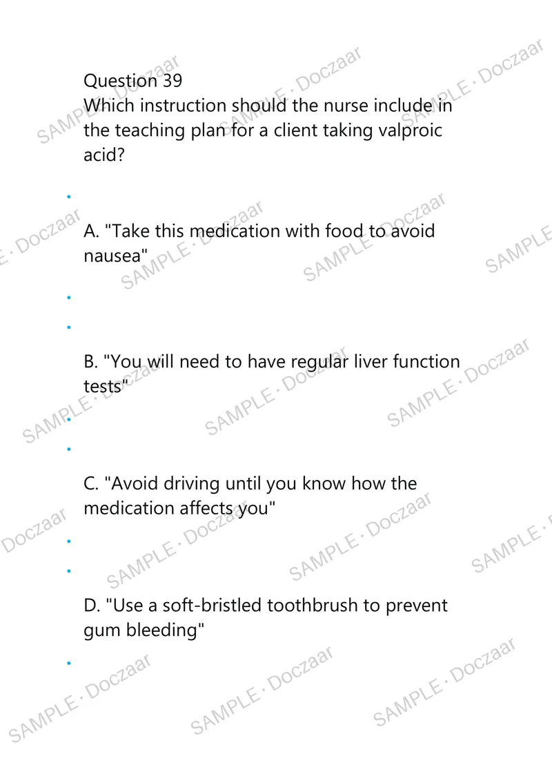 Preview page 51 of ATI PN Pharmacology Exam 2025/2026 – NGN Style Exam Study Guide Questions and Verified Answers (2024 / 2025) 100% Guaran